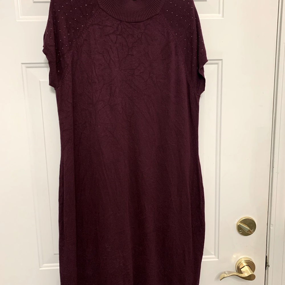 AB Studio size XL purple tunic top/sweater dress